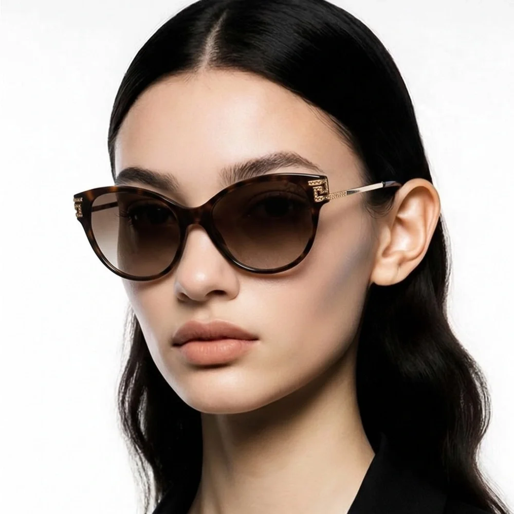 Authentic New VERSACE sunglasses VE4316-B 5148/13 Versace Cat Eye Havana Gold Crystals VE4316-B 5148/13 57-17  main image 3